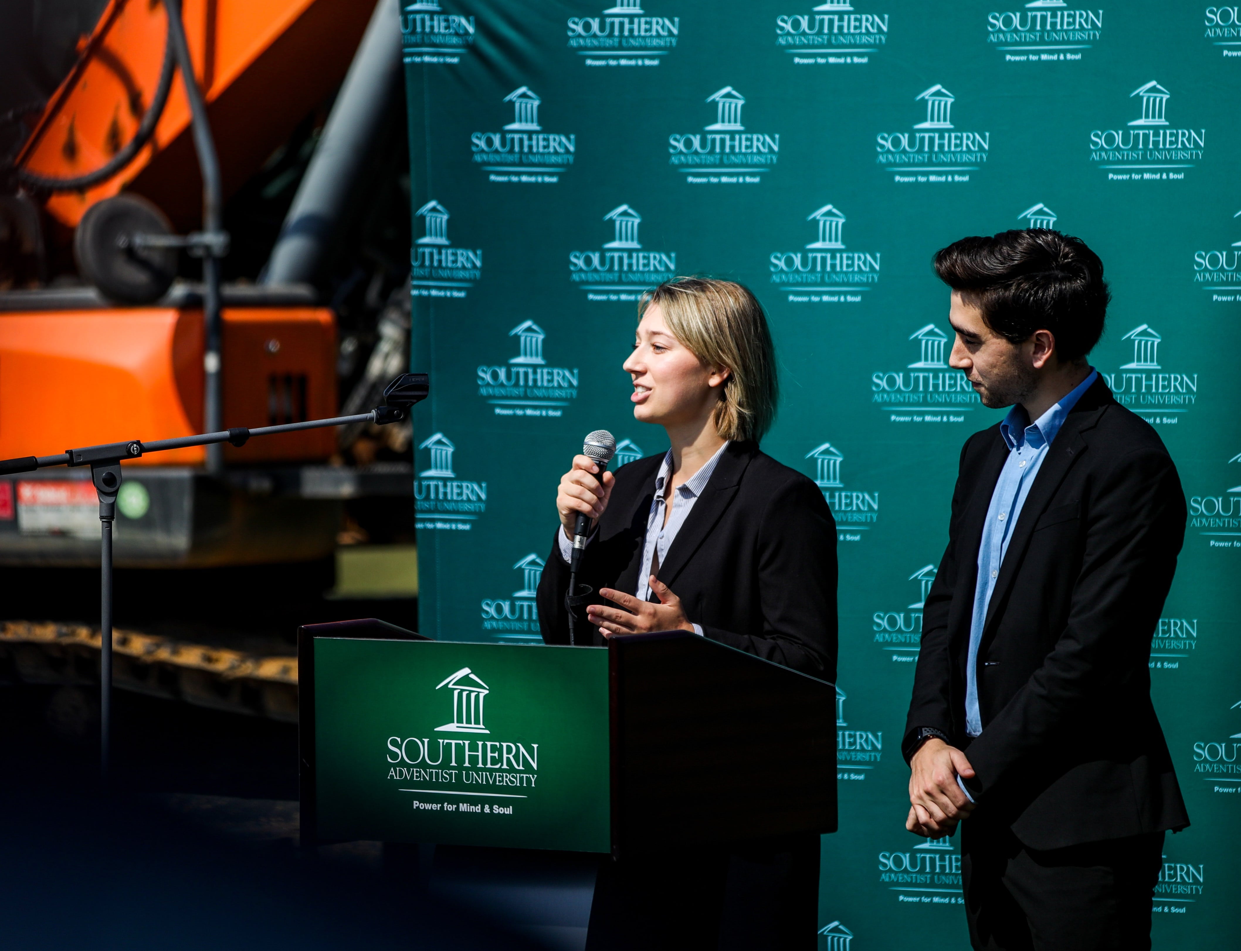 two people presenting