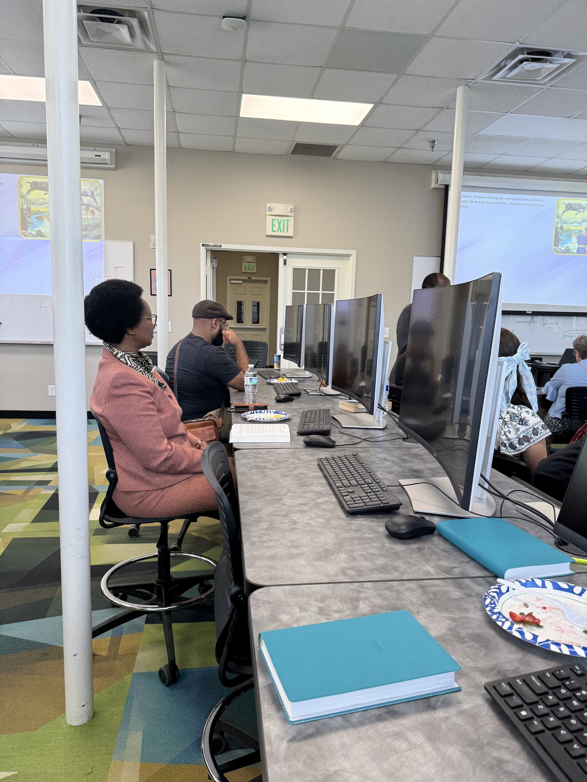 Chatting and getting to know each other.