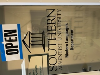 Modern Languages Department sign.