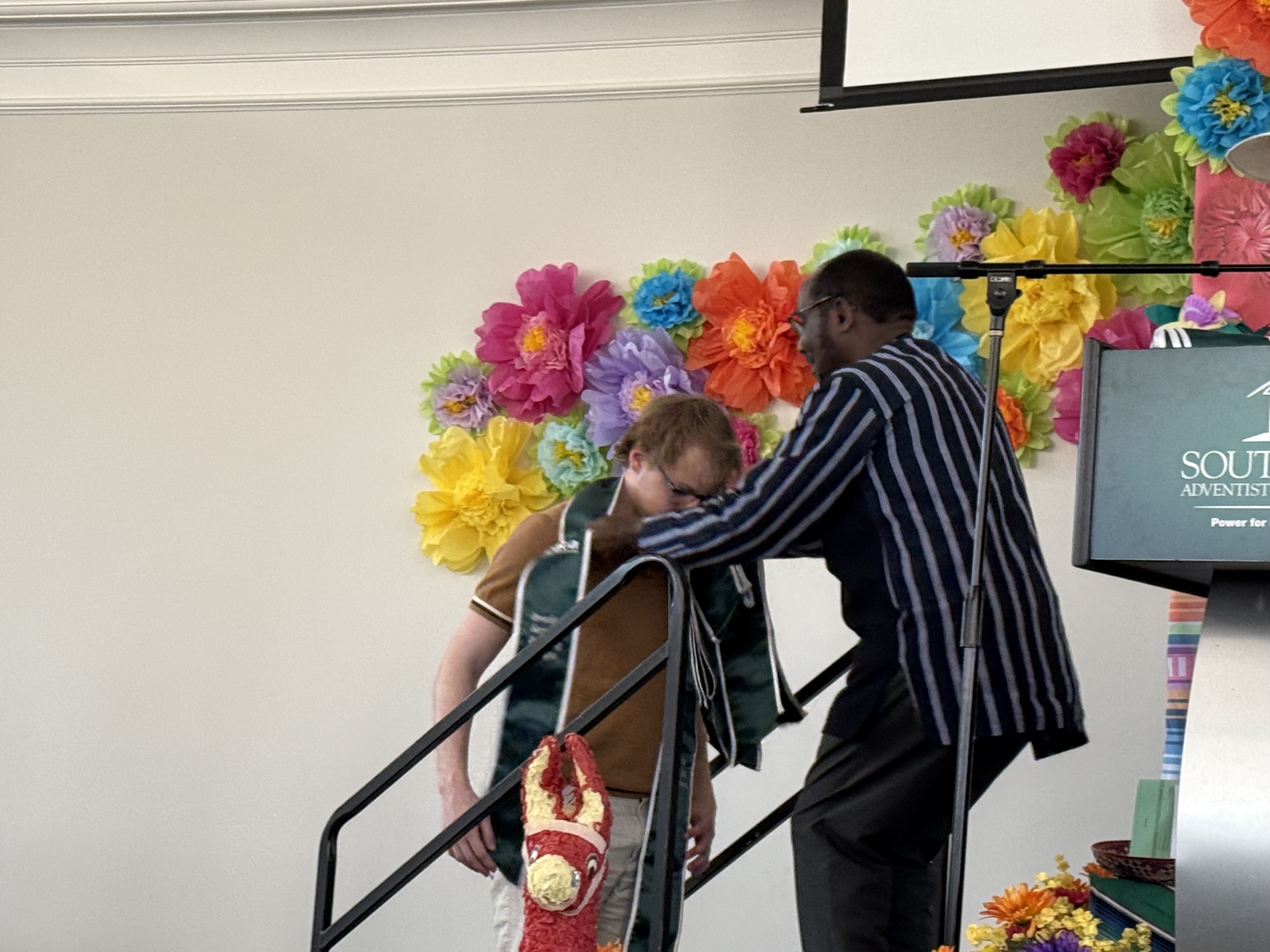 Celebrating students and giving out awards 