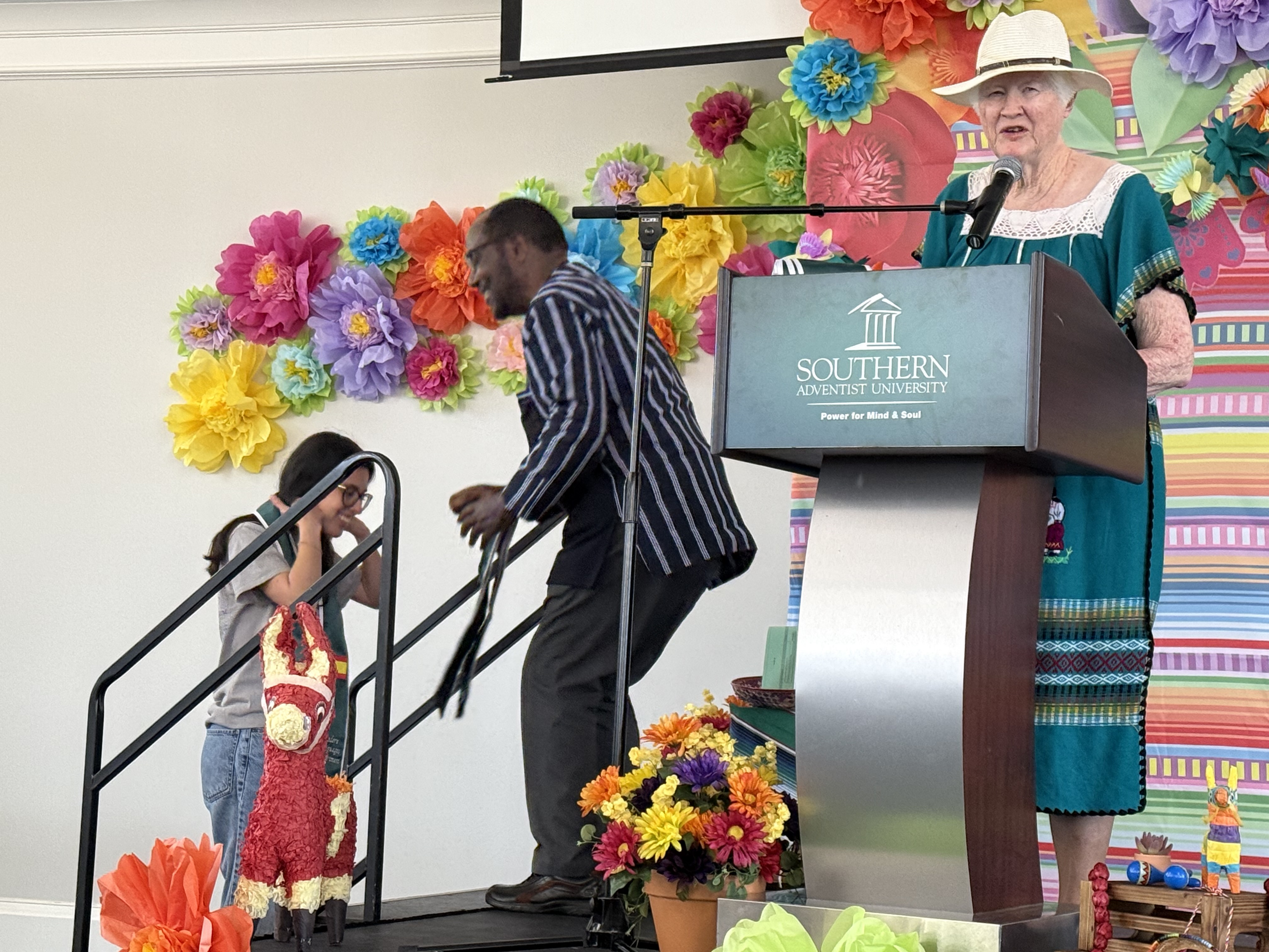 Celebrating students and giving out awards 