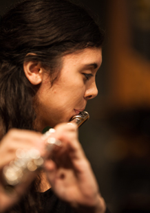 Person playing flute