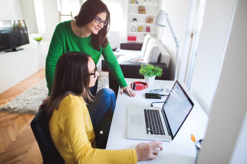 Women Using Computer