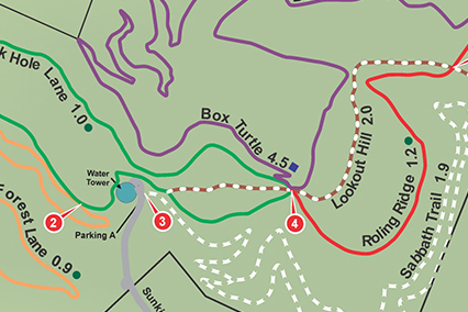 Map of the Bauxite Ridge Trails